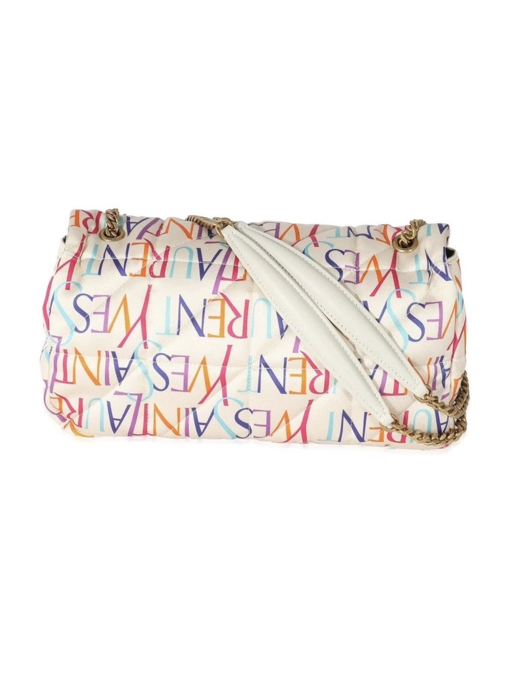 Saint Laurent Jamie Medium Chain Bag "Carré Rive Gauche" In Printed Yves Silk - Picture 4 of 10